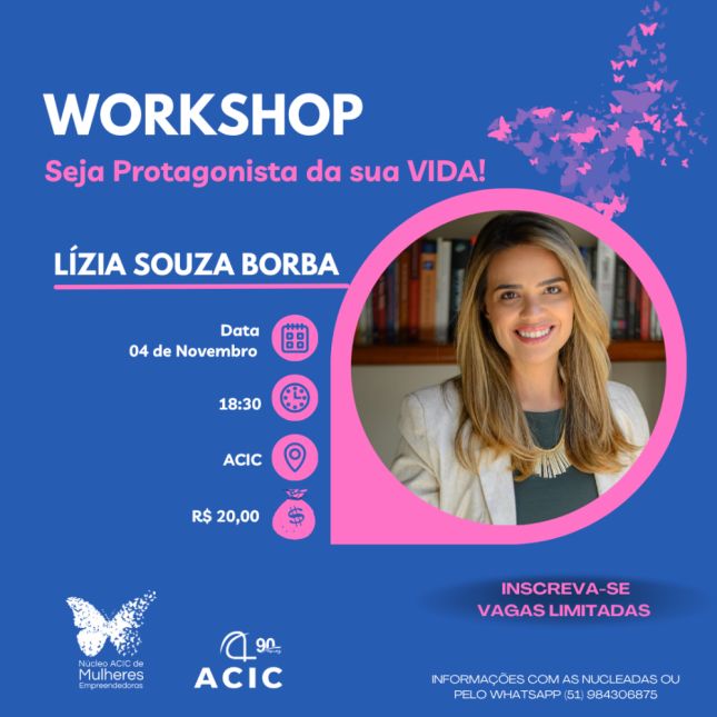 Workshop  Seja Protagonista da sua VIDA!