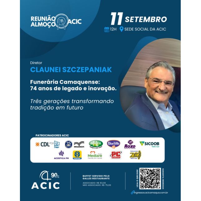 Reunião Almoço ACIC | 11 de setembro | Funerária Camaquense